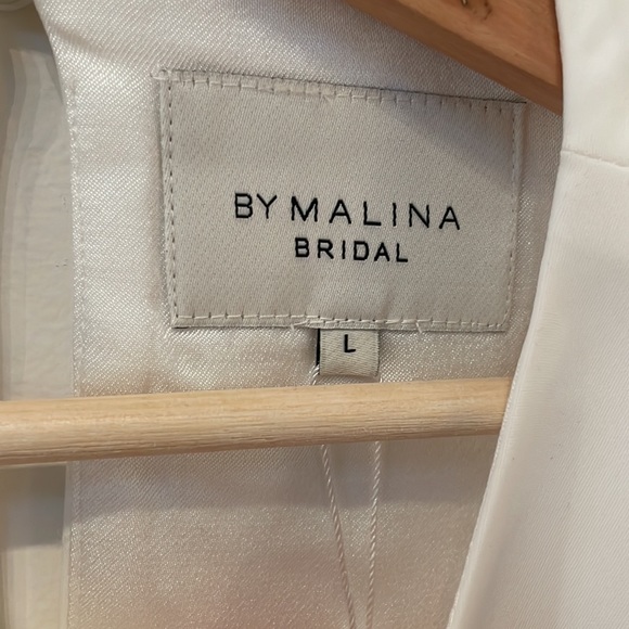 By Malina Bridal Justine Crop Top L, twist top, short sleeve - Picture 4 of 8